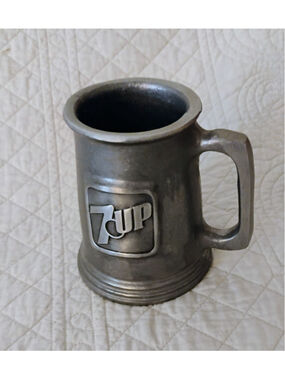 1980s Collectible 7 UP Pewter Stein Mug Tankard Cup